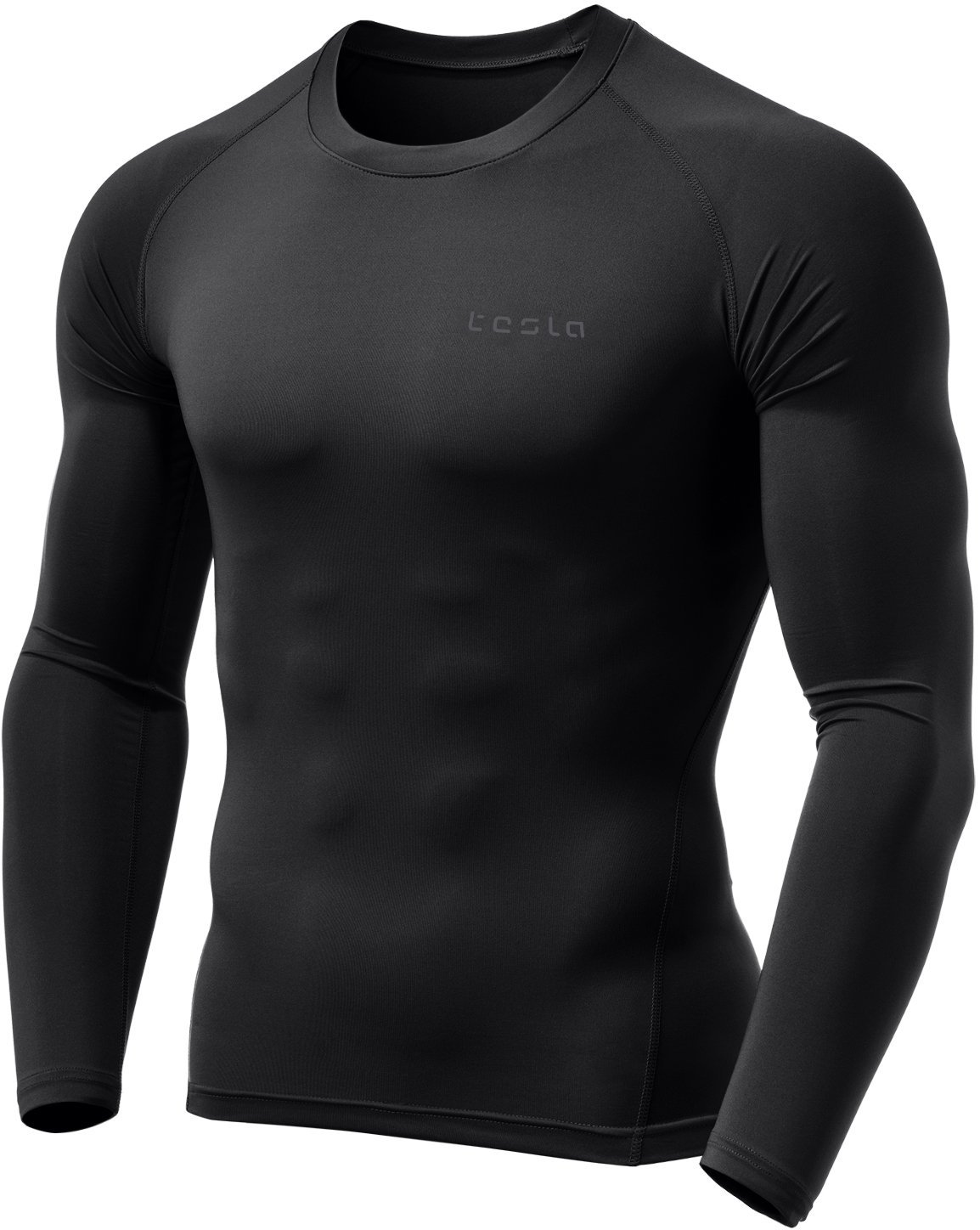  TSLA Men's Thermal Long Sleeve Compression Shirts,  Mock/Turtleneck Winter Sports Running Base Layer Top, Heatlock Mock Neck  Black, X-Small : Clothing, Shoes & Jewelry