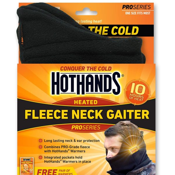 HotHands Fleece Neck Gaiter with Chemical Warmer Pockets - Electric Socks